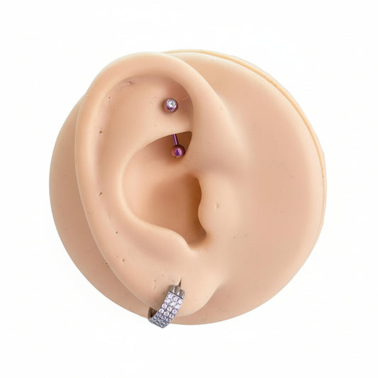 Piercing Banana básico rosa - Titanio