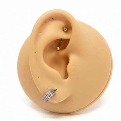 Piercing Banana dorado - Titanio