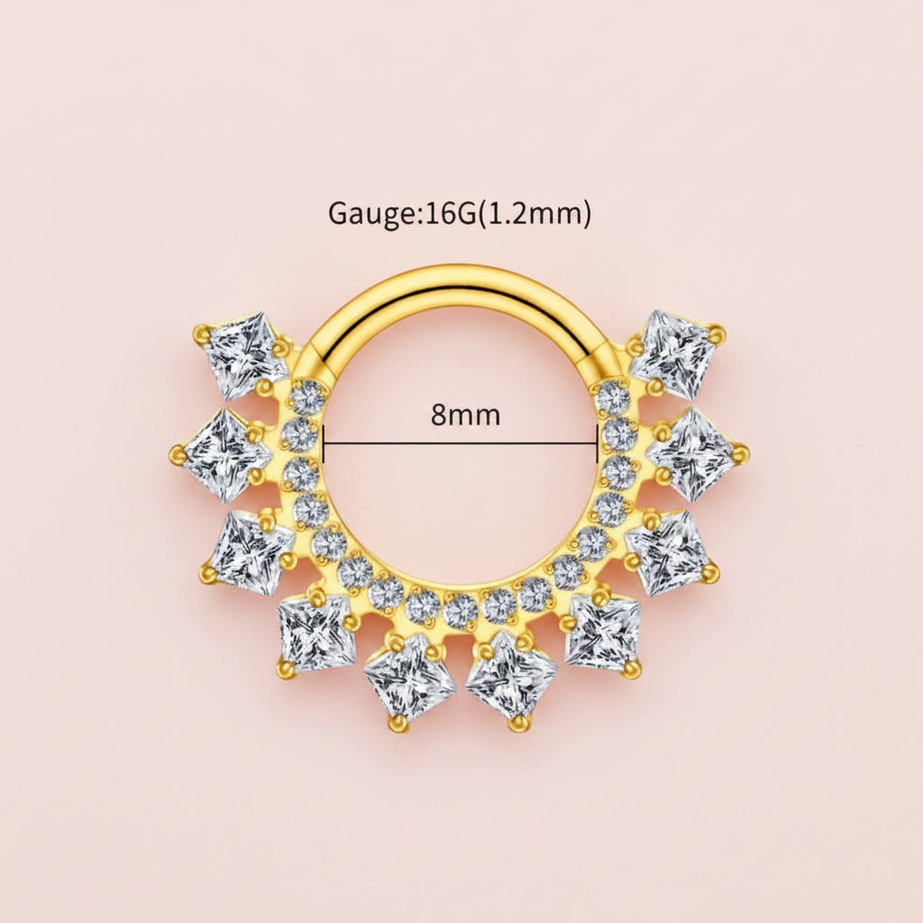 Piercing Aro clicker Sol - Titanio