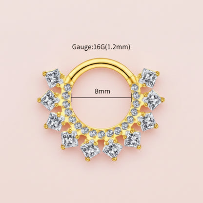 Piercing Aro clicker Sol - Titanio