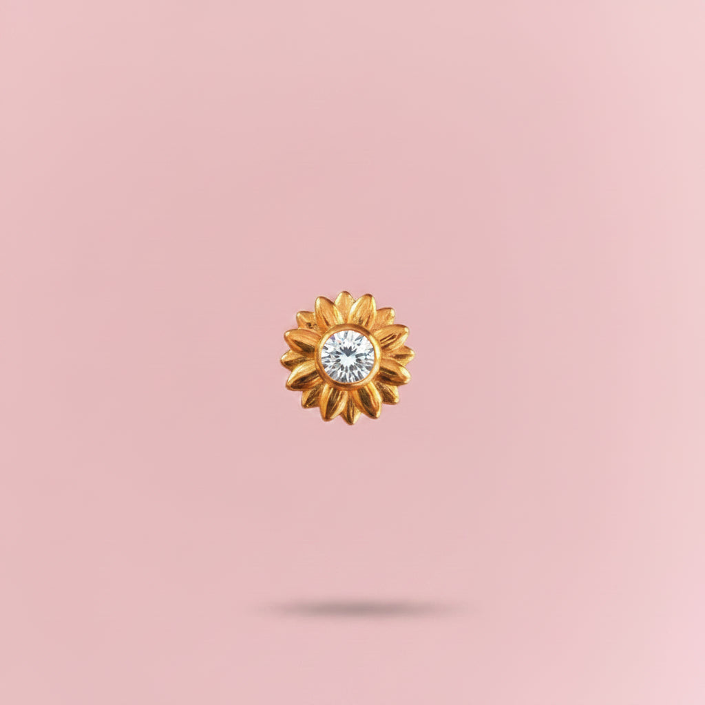 Girasol Dorado Push- Pin - Titanio