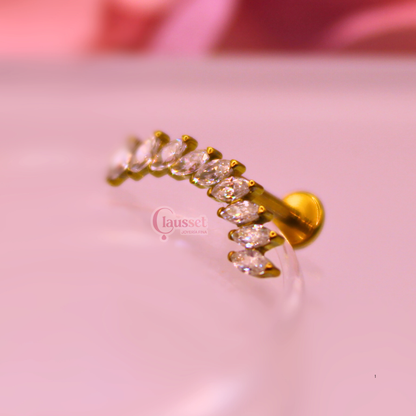 Labret arco 9 olivos blancos - Titanio