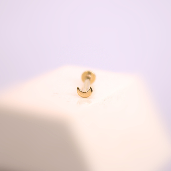 Labret Luna- Oro solido 14k