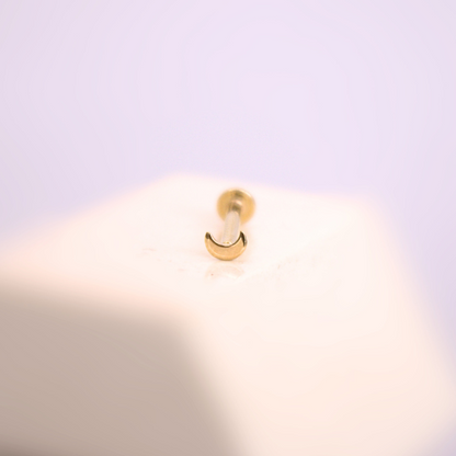 Labret Luna- Oro solido 14k