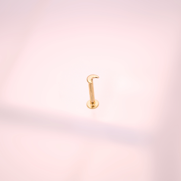 Labret Luna- Oro solido 14k