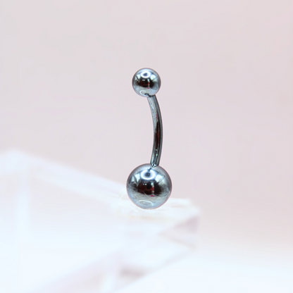 Barbell Curvo Titanio para Ombligo diseño básico
