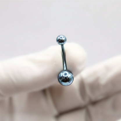 Piercing para Ombligo diseño básico - Titanio (Barbell Curvo)