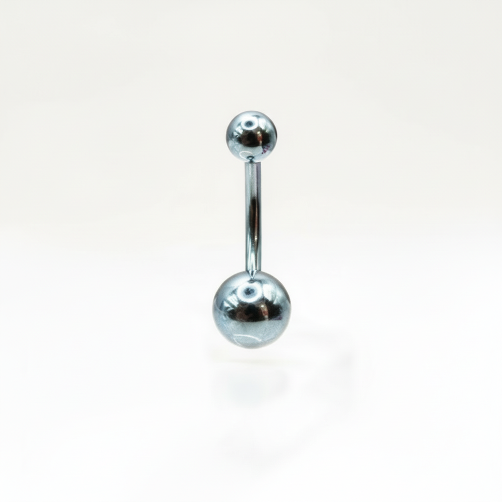 Piercing para Ombligo diseño básico - Titanio (Barbell Curvo)