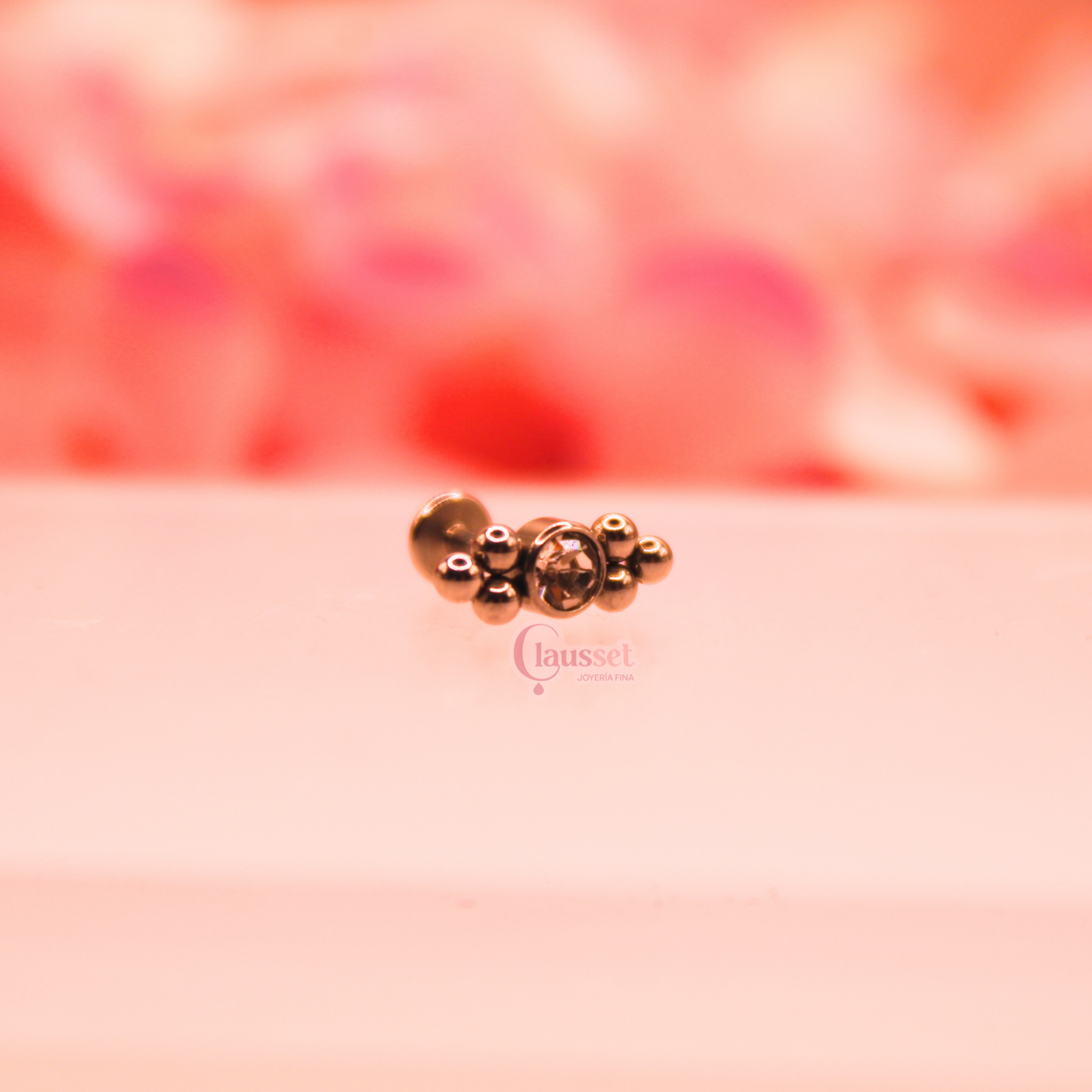 Labret zirconia 6 esferas - Acero quirúrgico