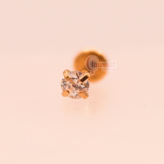 Labret zirconia 3mm- Acero quirúrgico