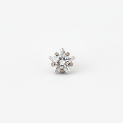 Piercing Zirconia Estrella Blanca - Titanio